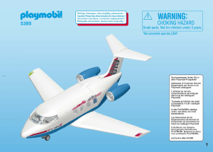 Руководство Playmobil set 5395 Airport Пассажирский самолет