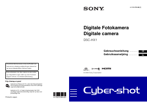 Bedienungsanleitung Sony Cyber-shot DSC-HX1 Digitalkamera