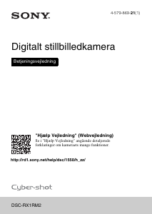 Brugsanvisning Sony Cyber-shot DSC-RX1RM2 Digitalkamera