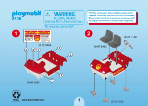 Manual Playmobil set 5398 Airport Kart de bombeiros