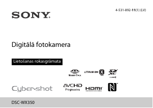 Rokasgrāmata Sony Cyber-shot DSC-WX350 Digitālā kamera
