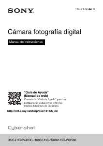 Manual de uso Sony Cyber-shot DSC-WX500 Cámara digital