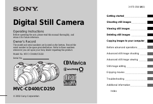 Manual Sony MVC-CD400 Digital Camera