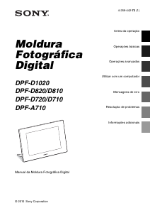 Manual Sony DPF-A710 Moldura digital