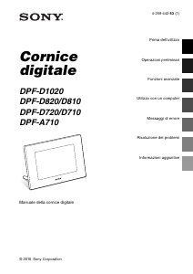 Manuale Sony DPF-A710 Cornice digitale