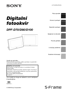 Priručnik Sony DPF-D70 Digitalni okvir za fotografije