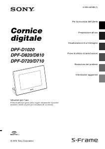 Manuale Sony DPF-D720 Cornice digitale