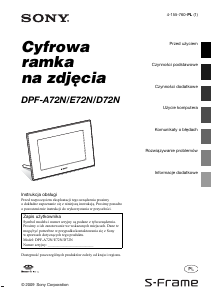 Instrukcja Sony DPF-D72N Ramka cyfrowa