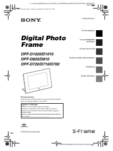Bruksanvisning Sony DPF-D810 Digital fotoram