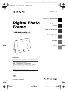 Käyttöohje Sony DPF-D830L Digitaalinen valokuvakehys