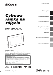 Instrukcja Sony DPF-V700 Ramka cyfrowa