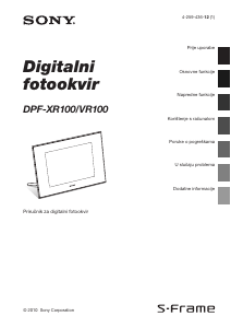 Priručnik Sony DPF-VR100 Digitalni okvir za fotografije