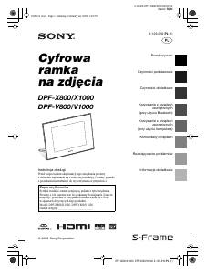 Instrukcja Sony DPF-X1000 Ramka cyfrowa