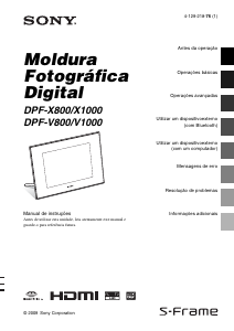 Manual Sony DPF-X800 Moldura digital