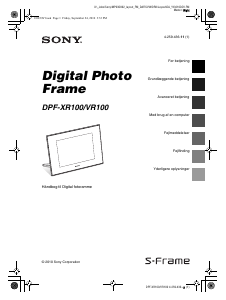 Brugsanvisning Sony DPF-XR100 Digital fotoramme