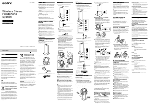 Manual Sony MDR-RF865RK Căşti