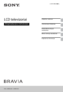 Vadovas Sony Bravia KDL-32BX340 Skystakristalis televizorius