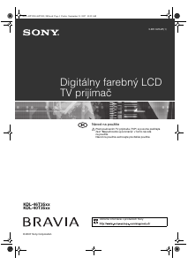 Návod Sony Bravia KDL-40T3500 LCD televízor