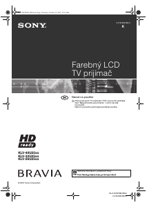 Návod Sony Bravia KLV-32U2520 LCD televízor