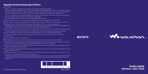 Manuale Sony NW-A806 Walkman Lettore Mp3