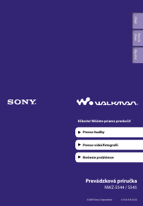 Návod Sony NWZ-S544 Walkman Mp3 prehrávač