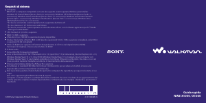Manuale Sony NWZ-X1050 Walkman Lettore Mp3