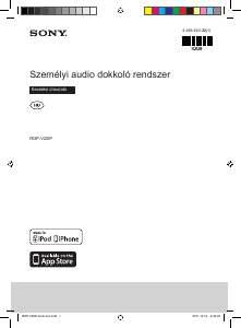 Használati útmutató Sony RDP-V20IP Hangszóró dokkoló