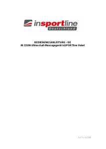 Bedienungsanleitung inSPORTline IN 23199 Massagegerät