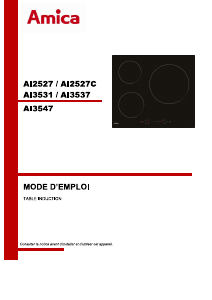 Mode d’emploi Amica AI2527N Table de cuisson