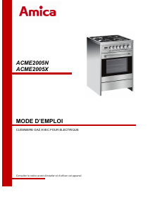 Mode d’emploi Amica ACME2005N Cuisinière
