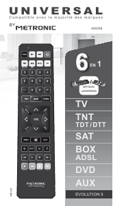 Manual Metronic 495398 ZAP6 Learning Remote Control