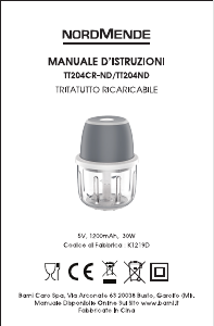 Manuale Nordmende TT204CR-ND Tritatutto