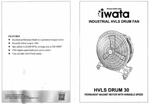 Handleiding Iwata HVLS DRUM 30 Ventilator