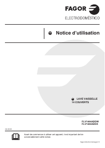 Mode d’emploi Fagor FLV1444ADDW Lave-vaisselle