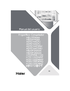 Használati útmutató Haier A3FE744CGBJ Hűtő és fagyasztó
