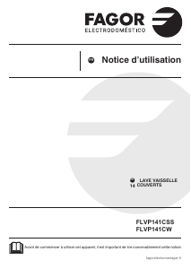 Mode d’emploi Fagor FLVP141CSS Lave-vaisselle