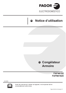 Mode d’emploi Fagor FAFN6192X Congélateur