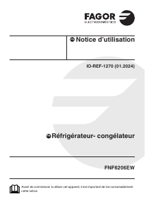 Mode d’emploi Fagor FNF6206EW Réfrigérateur combiné