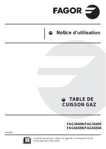 Mode d’emploi Fagor FAG3640N Table de cuisson