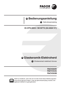 Bedienungsanleitung Fagor FACV203B Herd