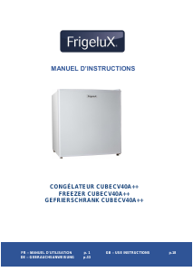 Mode d’emploi Frigelux CUBECV40A++ Congélateur
