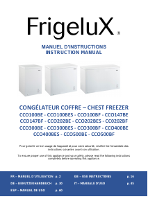Manuale Frigelux CCO300BF Congelatore