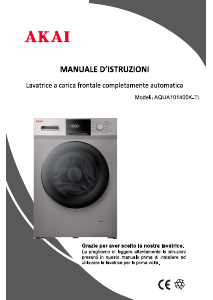 Manuale Akai AQUA101400K Lavatrice