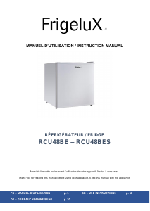 Bedienungsanleitung Frigelux RCU48BES Kühlschrank