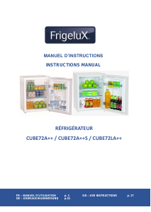 Bedienungsanleitung Frigelux CUBE72A++ Kühlschrank