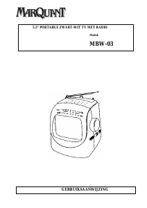 Handleiding MarQuant MBW-03 Televisie