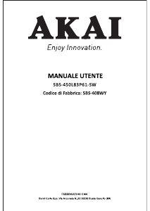 Manual Akai SBS-450L83P61-SW Fridge-Freezer