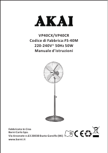 Manuale Akai VP40CX Ventilatore