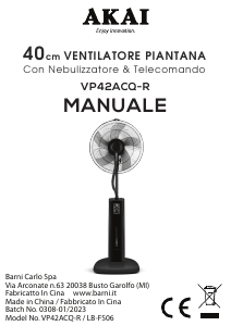 Manuale Akai VP42ACQ-R Ventilatore
