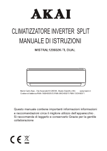 Manuale Akai MISTRAL 120932K-TL DUAL Condizionatore d’aria